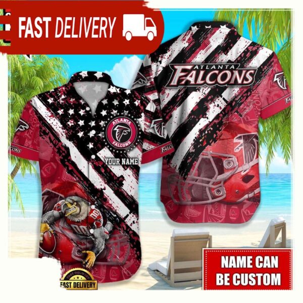 NFL Atlanta Falcons American Flag custom Hawaiian Shirts For Men Women - available at - rugbyfanstore.com