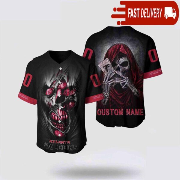 NFL Atlanta Falcons Baseball Jersey Alchemy Grim Reaper Design Your Own Shirt - available at - rugbyfanstore.com