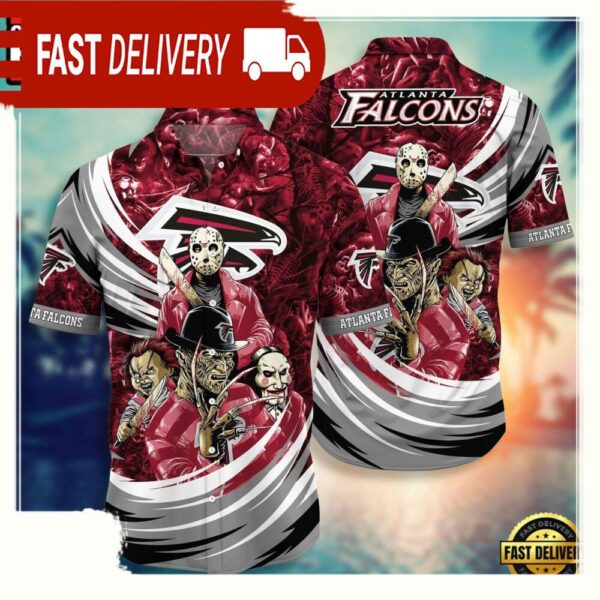 NFL Atlanta Falcons Halloween Horror Movies Hawaiian Shirt For Men Women - available at - rugbyfanstore.com