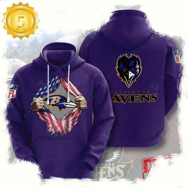 NFL Baltimore Ravens American Ripped Vintage Sports Hoodies Shirt - available at - rugbyfanstore.com