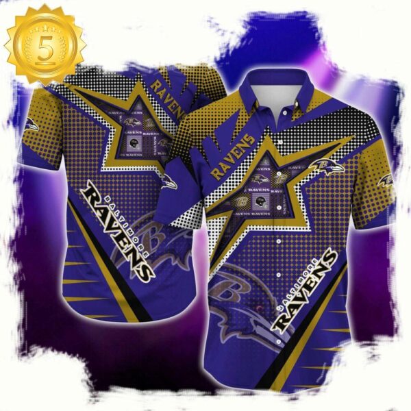 NFL Baltimore Ravens Special Football Team New Design Hawaiian Shirt - available at - rugbyfanstore.com