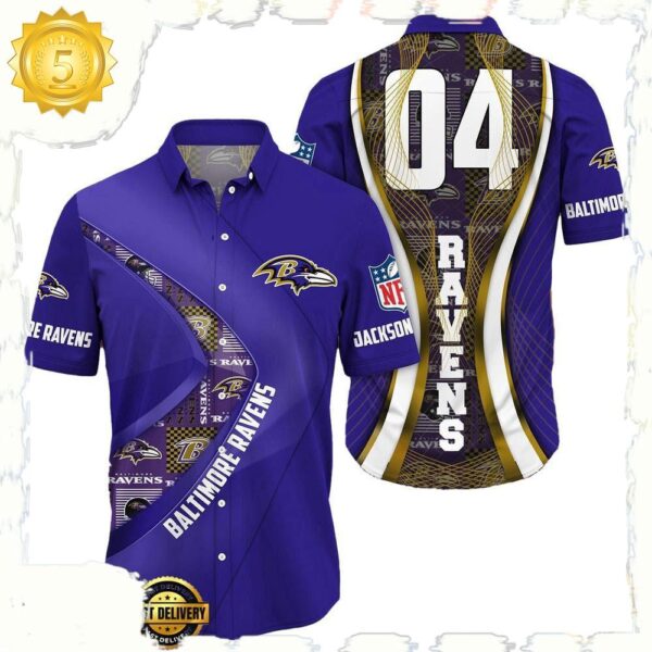 NFL Baltimore RavensCustom Name Number New Design Hawaiian Shirt For Men Women - available at - rugbyfanstore.com