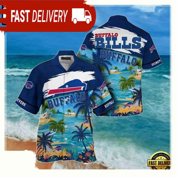 NFL Beach Personalized Buffalo Bills Summer Hawaiian Shirts - available at - rugbyfanstore.com