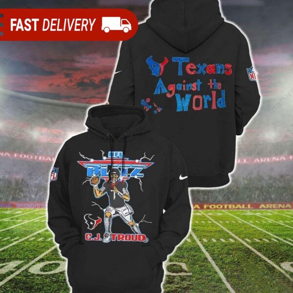 NFL Blitz CJ Stroud Against The World Houston Texans Shirt - available at - rugbyfanstore.com