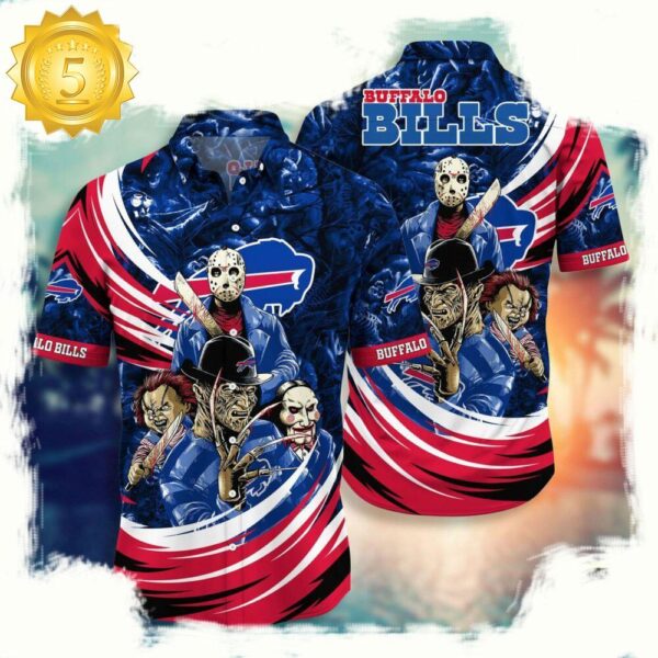 NFL Buffalo Bills Halloween Horror Movies Hawaiian Shirt For Men Women - available at - rugbyfanstore.com