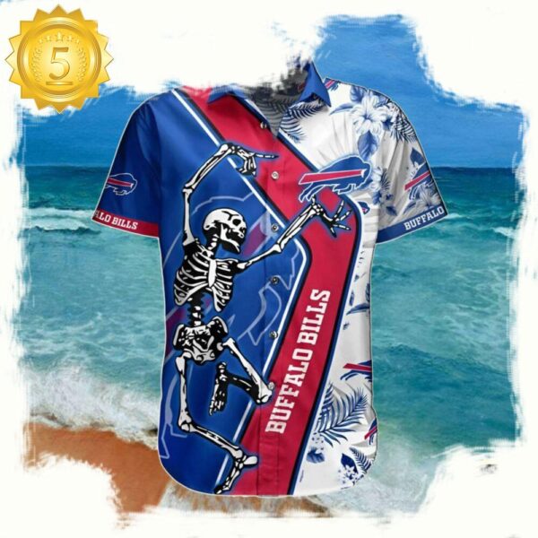 NFL Buffalo Bills Hawaii Shirt Sekeleton Design - available at - rugbyfanstore.com