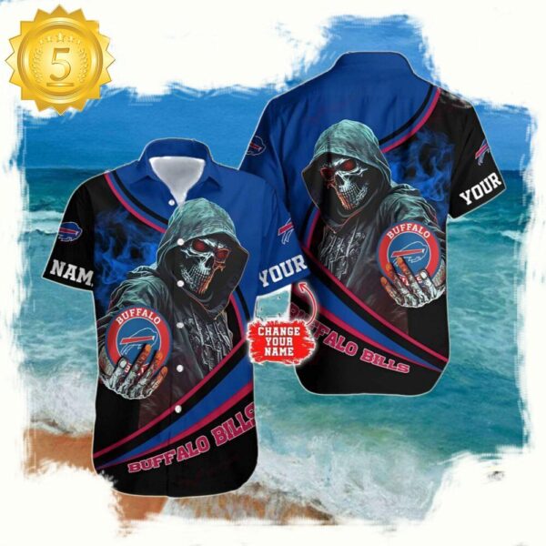 NFL Buffalo Bills Summer Hawaiian Shirt Customizable Football Team - available at - rugbyfanstore.com