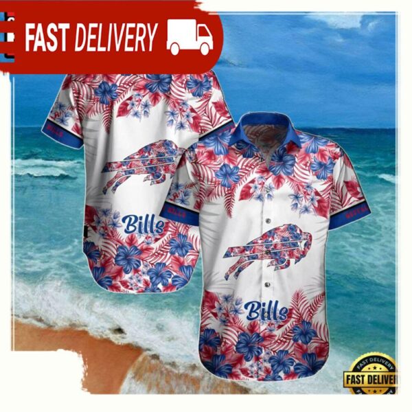 NFL Buffalo Bills Summer Hawaiian Shirt Graphic Flower Tropical Patterns - available at - rugbyfanstore.com