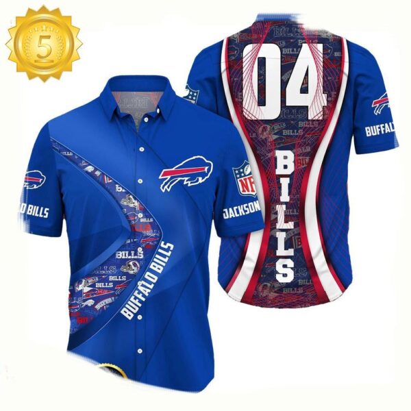 NFL Buffalo BillsCustom Name Number New Design Hawaiian Shirt For Men Women - available at - rugbyfanstore.com