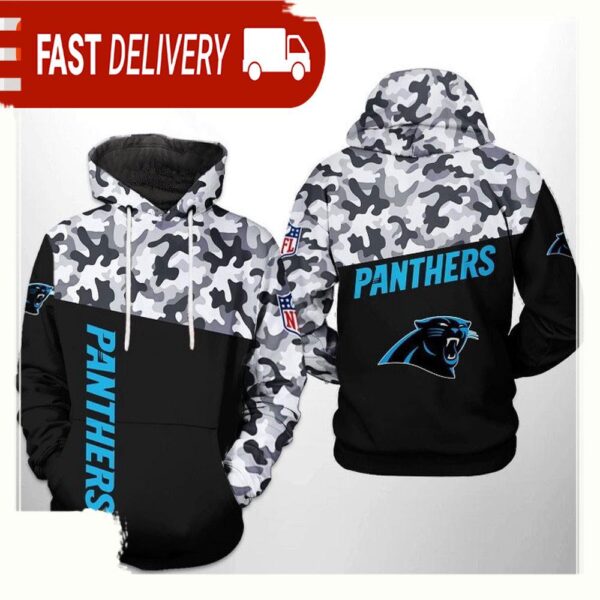 NFL Carolina Panthers Camo Veteran Team 3D Printed Hoodie Shirt - available at - rugbyfanstore.com