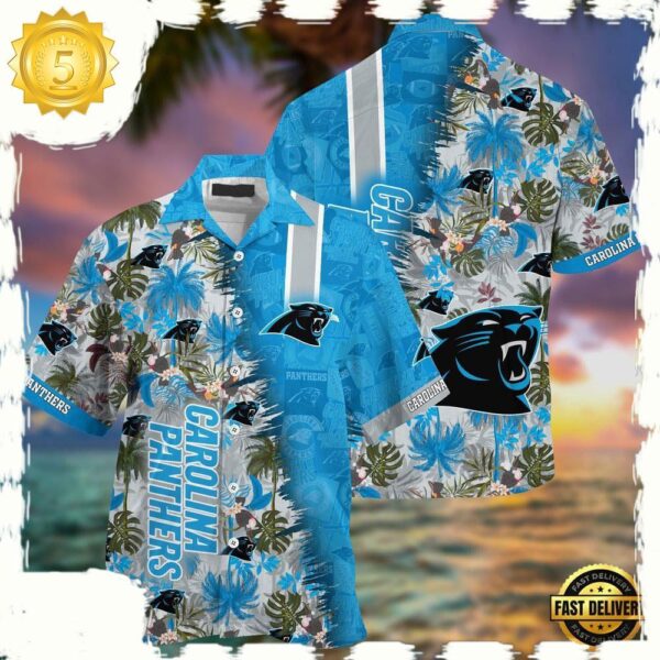 NFL Carolina Panthers Football Aloha Hawaiian Shirt - available at - rugbyfanstore.com