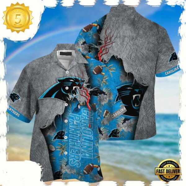 nfl carolina panthers football Team Logo New Design hawaii shirt - available at - rugbyfanstore.com