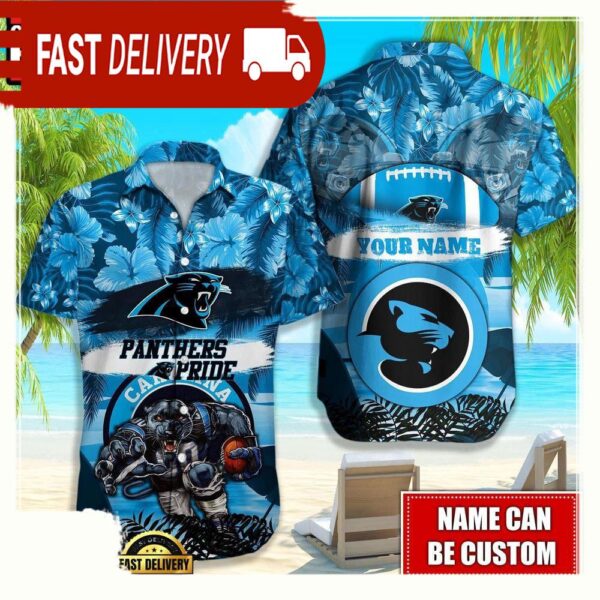 NFL Carolina Panthers Mascot Football Hawaiian Shirt For Men Women - available at - rugbyfanstore.com