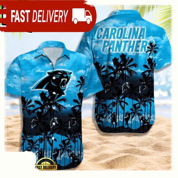 NFL Carolina Panthers Retro Aloha Shirts For Men Women - available at - rugbyfanstore.com