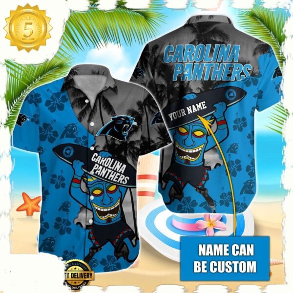 NFL Carolina Panthers Retro Custom Hawaiian Shirts For Men Women - available at - rugbyfanstore.com