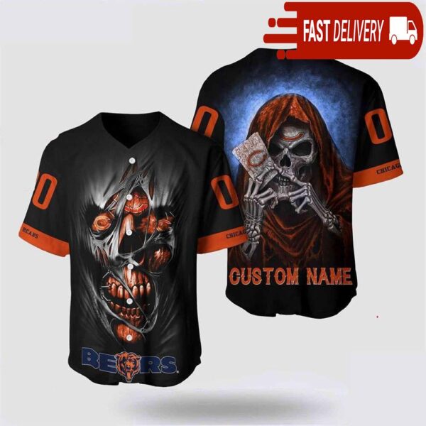 NFL Chicago Bears Baseball Jersey Alchemy Grim Reaper Design Your Own Shirt - available at - rugbyfanstore.com