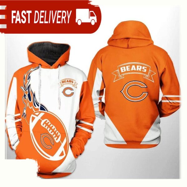 NFL Chicago Bears Classic 3D Printed Hoodie Shirt - available at - rugbyfanstore.com