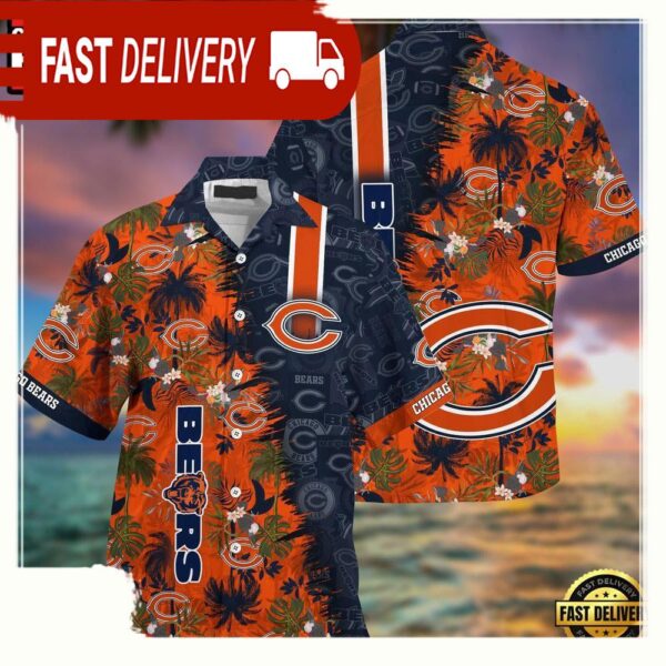 NFL Chicago Bears Football Aloha Hawaiian Shirt - available at - rugbyfanstore.com