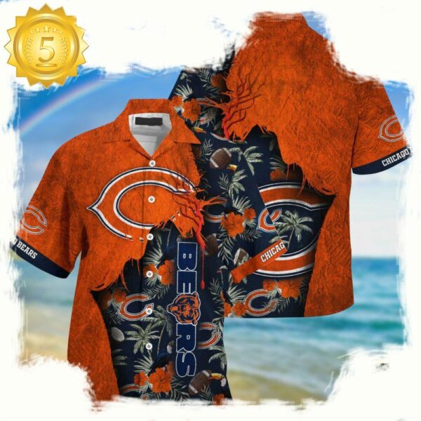 nfl chicago bears football Team Logo New Design hawaii shirt - available at - rugbyfanstore.com