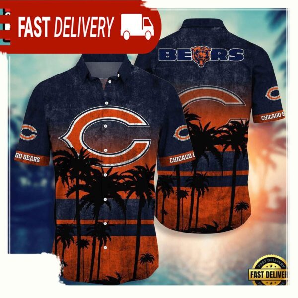 NFL Chicago Bears Hawaiian Shirt - available at - rugbyfanstore.com