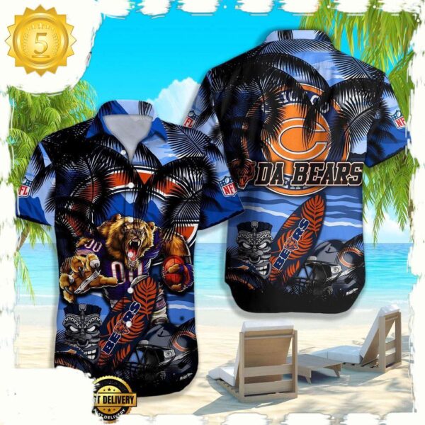 NFL Chicago Bears Hawaiian Shirt For Men Women - available at - rugbyfanstore.com