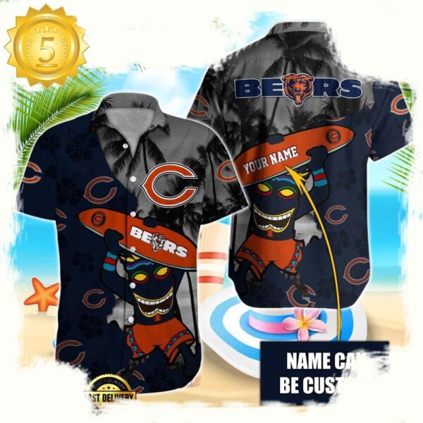 NFL Chicago Bears Retro Custom Hawaiian Shirts For Men Women - available at - rugbyfanstore.com