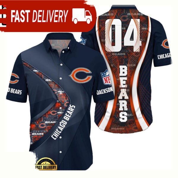 NFL Chicago BearsCustom Name Number New Design Hawaiian Shirt For Men Women - available at - rugbyfanstore.com