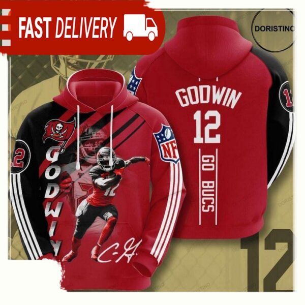 NFL Chris Godwin Tampa Bay Buccaneers Pullover 3D Hoodie Shirt - available at - rugbyfanstore.com