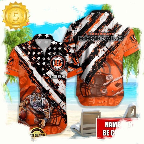 NFL Cincinnati Bengals American Flag custom Hawaiian Shirts For Men Women - available at - rugbyfanstore.com