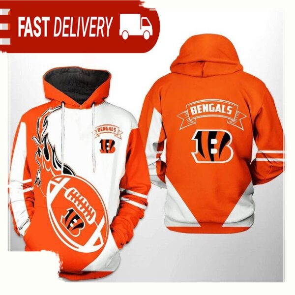 NFL Cincinnati Bengals Classic 3D Printed Hoodie Shirt - available at - rugbyfanstore.com