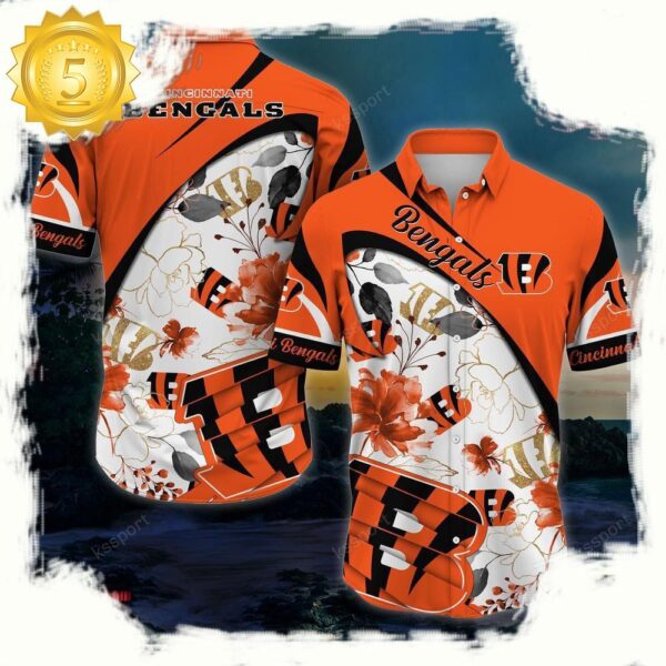 NFL Cincinnati Bengals New Design Hawaiian Shirt - available at - rugbyfanstore.com