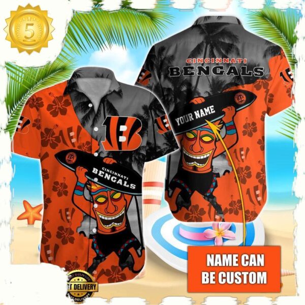 NFL Cincinnati Bengals Retro Custom Hawaiian Shirts For Men Women - available at - rugbyfanstore.com