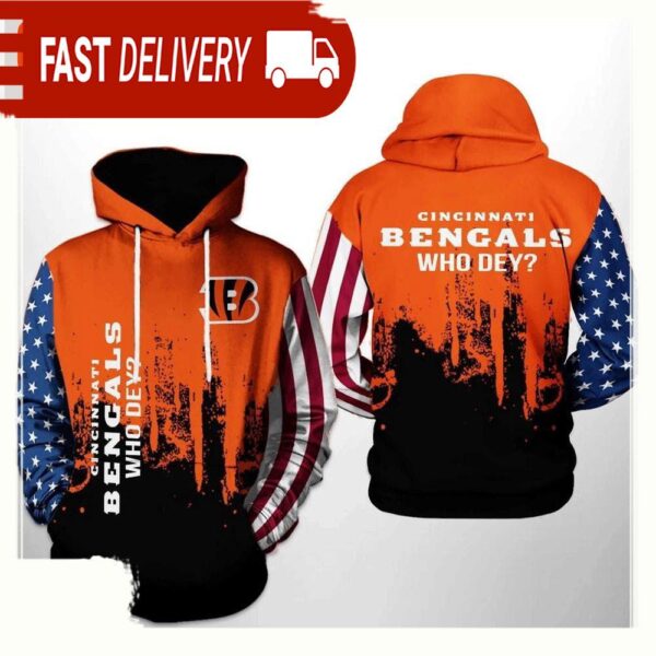 NFL Cincinnati Bengals Team US 3D Printed Hoodie Shirt - available at - rugbyfanstore.com