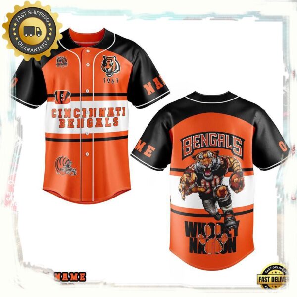 NFL Cincinnati Bengals Whodey Nation Custom Name Number Baseball Jersey - available at - rugbyfanstore.com