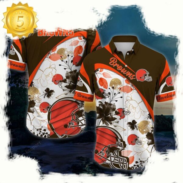 NFL Cleveland Browns New Design Hawaiian Shirt - available at - rugbyfanstore.com