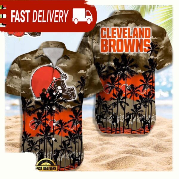 NFL Cleveland Browns Retro Aloha Shirts For Men Women - available at - rugbyfanstore.com