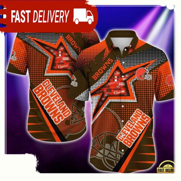 NFL Cleveland Browns Special Football Team New Design Hawaiian Shirt - available at - rugbyfanstore.com