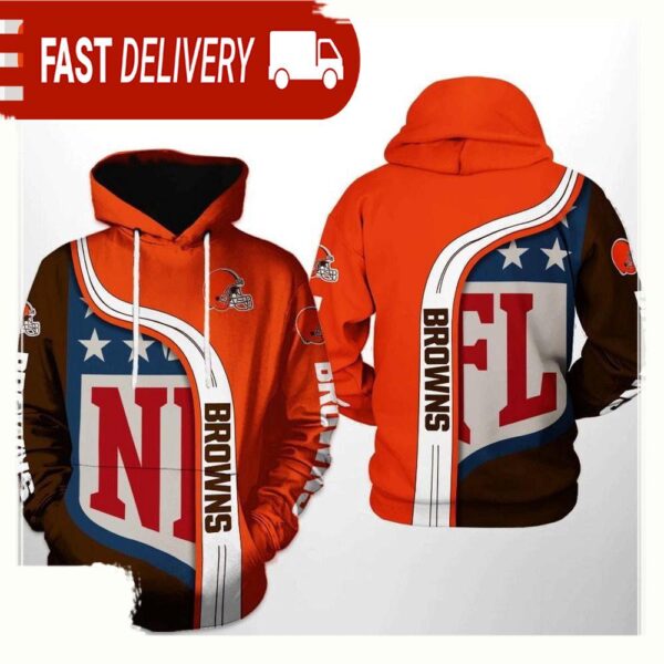 NFL Cleveland Browns Team 3D Printed Hoodie Shirt - available at - rugbyfanstore.com