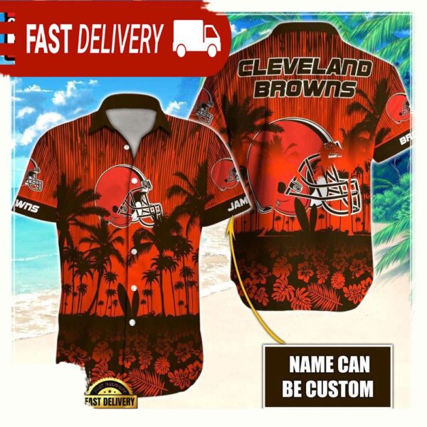 NFL Cleveland Browns Vintage Style Custom Aloha Shirts For Men Women - available at - rugbyfanstore.com