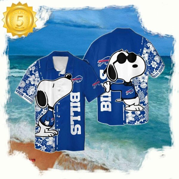 NFL Custom Buffalo Bills Snoopy Summer Hawaiian Shirt - available at - rugbyfanstore.com