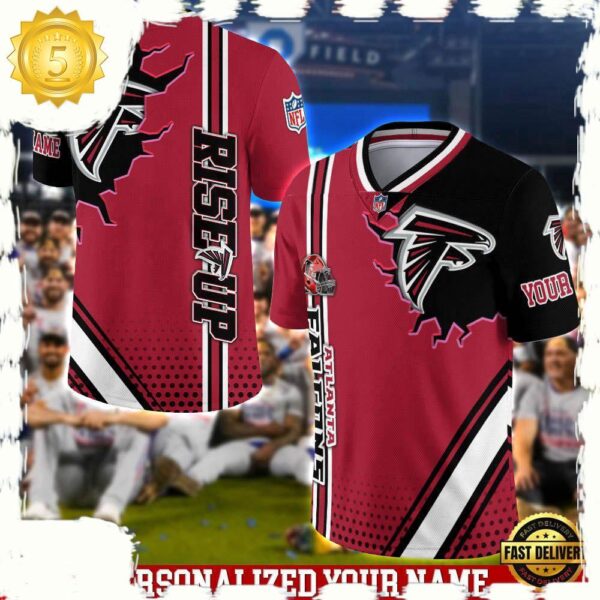 NFL Custom Name Atlanta Falcons Team Logo Football Jersey - available at - rugbyfanstore.com