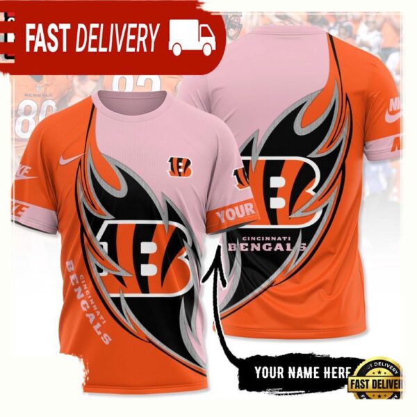 NFL Custom Name Cincinnati Bengals All Over Print T Shirt - available at - rugbyfanstore.com