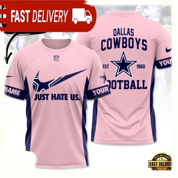 NFL Custom Name Dallas Cowboy Team All Over Print T Shirt - available at - rugbyfanstore.com