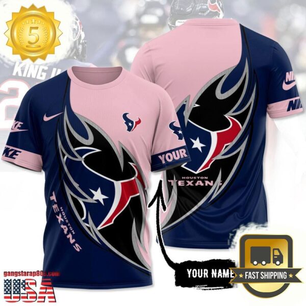 NFL Custom Name Houston Texans All Over Print T Shirt - available at - rugbyfanstore.com