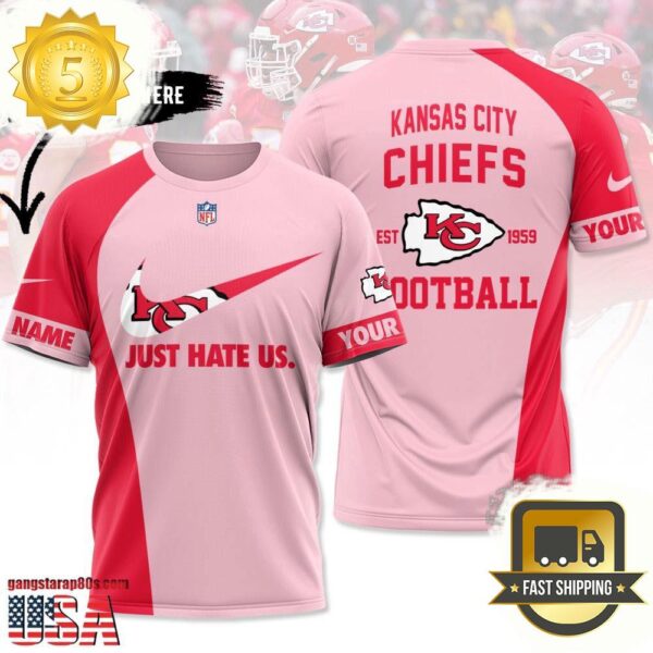 NFL Custom Name Kansas City Chiefs Logo All Over Print T Shirt - available at - rugbyfanstore.com