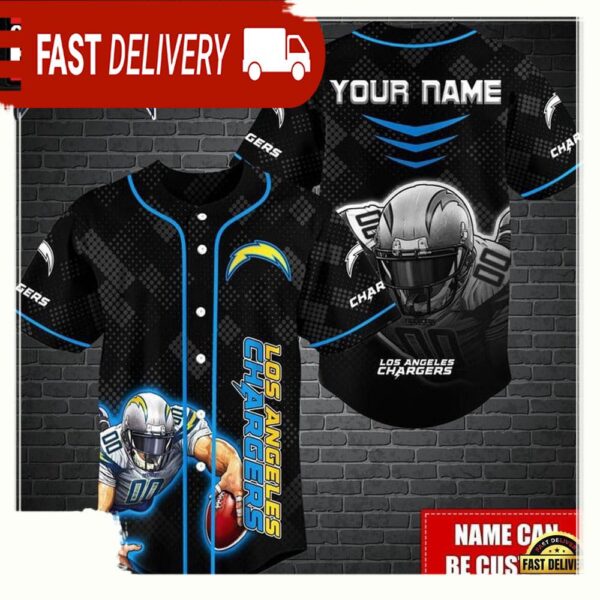 NFL Custom Name Los Angeles Chargers Mascot Baseball Jersey - available at - rugbyfanstore.com