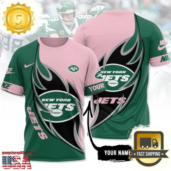 NFL Custom Name New York Jets All Over Print T Shirt - available at - rugbyfanstore.com