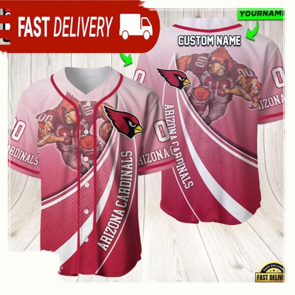 NFL Custom Name Number Arizona Cardinals Mascot Football Baseball Jersey Shirt - available at - rugbyfanstore.com