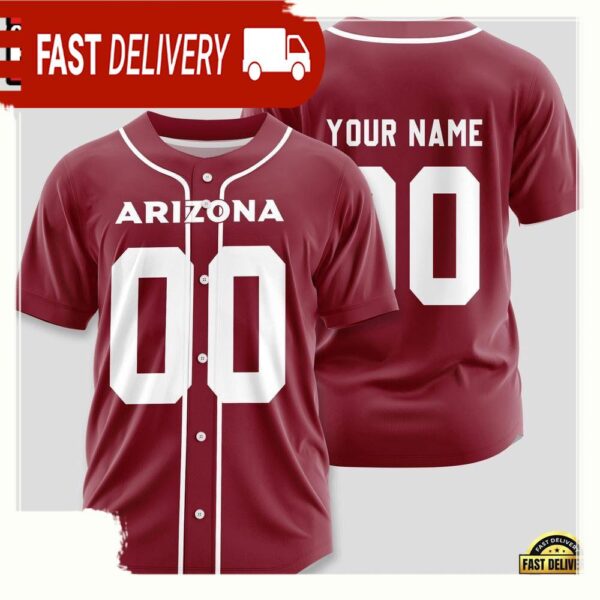 NFL Custom Name Number Arizona Cardinals Team Baseball Jersey Shirt - available at - rugbyfanstore.com