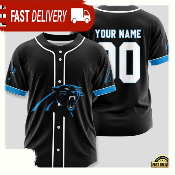 NFL Custom Name Number Carolina Panthers Sport Baseball Jersey Shirt - available at - rugbyfanstore.com